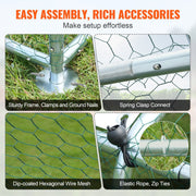 Large Metal Chicken Coop with Run, 9.8x19.3x6.5 ft Walk-in Chicken Runs for Yard with Cover, Doom Roof Hen V952-BRSJP6X3X2MY7DRCKV0