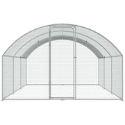 Large Metal Chicken Coop with Run, 9.8x19.3x6.5 ft Walk-in Chicken Runs for Yard with Cover, Doom Roof Hen V952-BRSJP6X3X2MY7DRCKV0