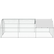 Large Metal Chicken Coop with Run, 9.8x19.3x6.5 ft Walk-in Chicken Runs for Yard with Cover, Doom Roof Hen V952-BRSJP6X3X2MY7DRCKV0