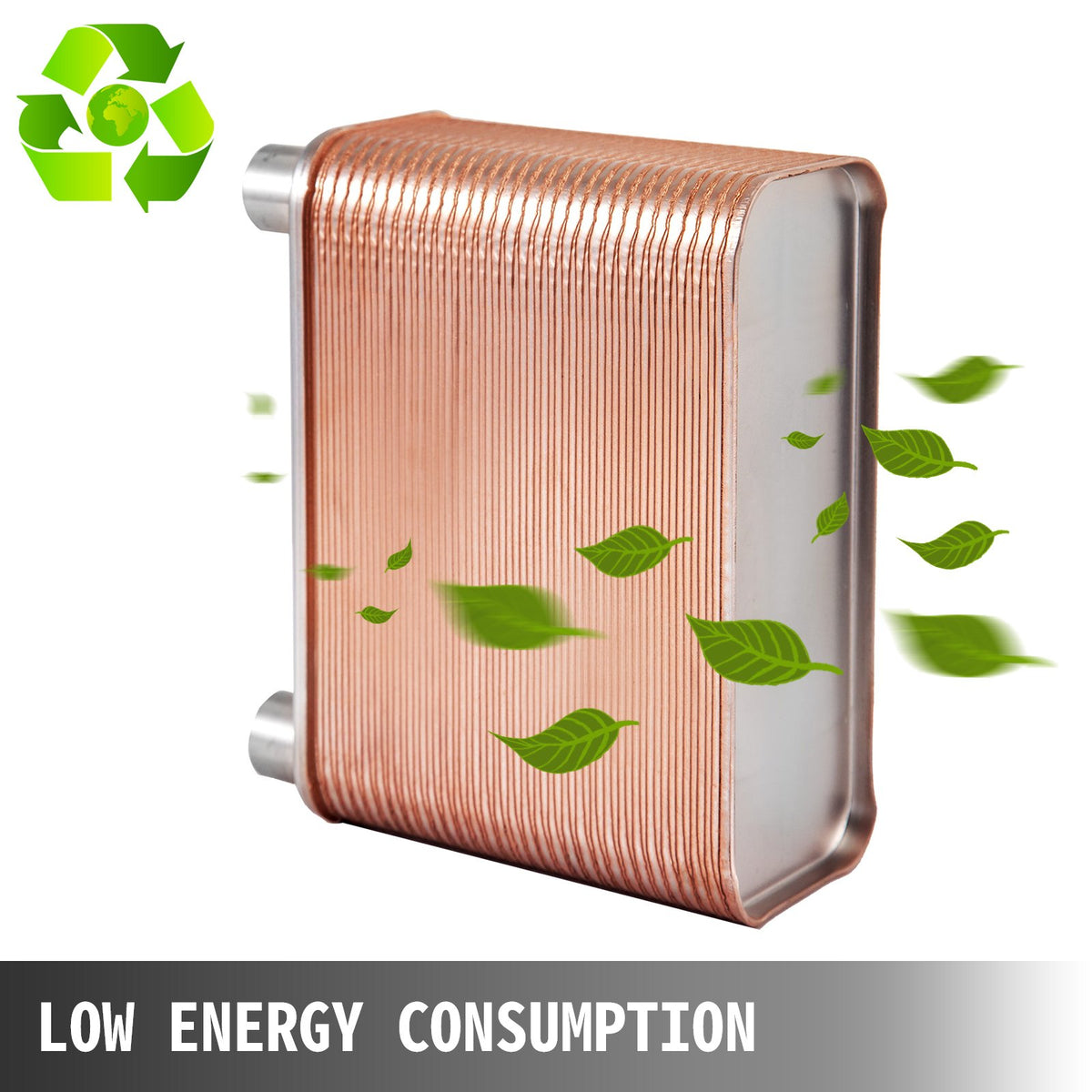 Heat Exchanger 3"x7.5" 60 Plates Brazed Plate Heat Exchanger 316L 1/2" BSP FPT Heat Exchanger EATB12 Beer V952-BSHRQ1260FB12G601V0