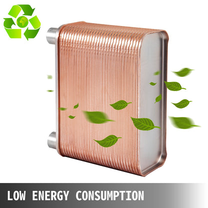 Heat Exchanger 3"x7.5" 60 Plates Brazed Plate Heat Exchanger 316L 1/2" BSP FPT Heat Exchanger EATB12 Beer V952-BSHRQ1260FB12G601V0