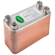 Heat Exchanger 3"x7.5" 60 Plates Brazed Plate Heat Exchanger 316L 1/2" BSP FPT Heat Exchanger EATB12 Beer V952-BSHRQ1260FB12G601V0