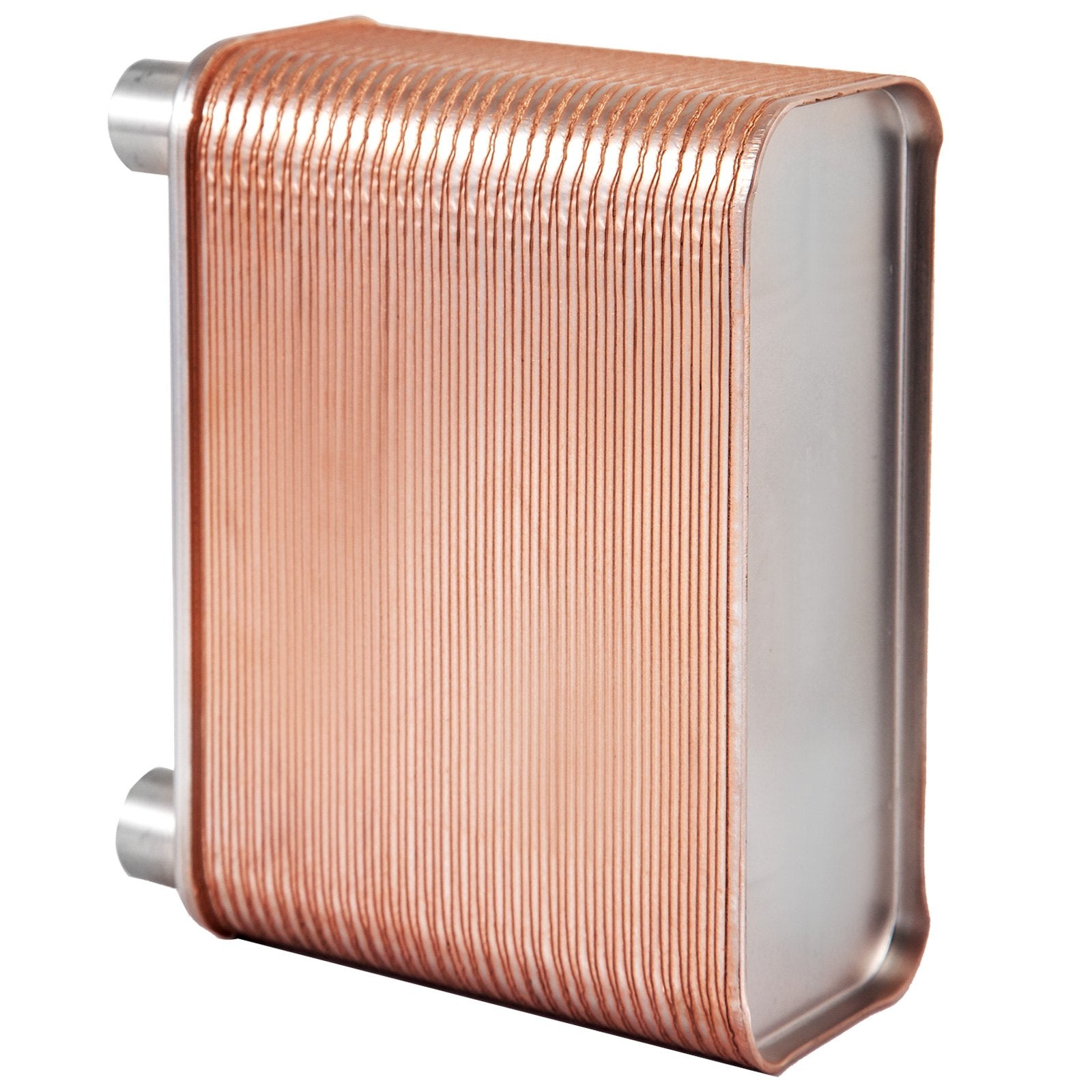 Heat Exchanger 3"x7.5" 60 Plates Brazed Plate Heat Exchanger 316L 1/2" BSP FPT Heat Exchanger EATB12 Beer V952-BSHRQ1260FB12G601V0