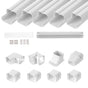 Mini Split Line Set Cover 76.2mm W 3110mm L, PVC Decorative Pipe Line Cover For Air Conditioner with 5 V952-BSKSQFTSKDGX4RGJNV0