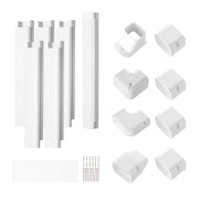 Mini Split Line Set Cover 76.2mm W 3110mm L, PVC Decorative Pipe Line Cover For Air Conditioner with 5 V952-BSKSQFTSKDGX4RGJNV0