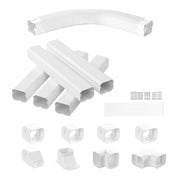 Mini Split Line Set Cover 76.2mm W 3110mm L, PVC Decorative Pipe Line Cover For Air Conditioner with 5 V952-BSKSQFTSKDGX4RGJNV0