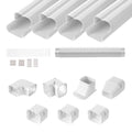 Mini Split Line Set Cover 76.2mm W 4830mm L, PVC Decorative Pipe Line Cover For Air Conditioner with 4 V952-BSKSQFTSKDGX6NH9BV0