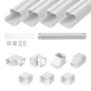Mini Split Line Set Cover 76.2mm W 4830mm L, PVC Decorative Pipe Line Cover For Air Conditioner with 4 V952-BSKSQFTSKDGX6NH9BV0