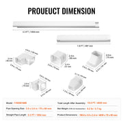 Mini Split Line Set Cover 76.2mm W 4830mm L, PVC Decorative Pipe Line Cover For Air Conditioner with 4 V952-BSKSQFTSKDGX6NH9BV0