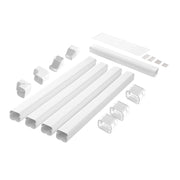 Mini Split Line Set Cover 76.2mm W 4830mm L, PVC Decorative Pipe Line Cover For Air Conditioner with 4 V952-BSKSQFTSKDGX6NH9BV0