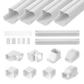 Mini Split Line Set Cover 76.2mm W 5350mm L, PVC Decorative Pipe Line Cover For Air Conditioner with 4 V952-BSKSQFTSKDGXAZ41JV0