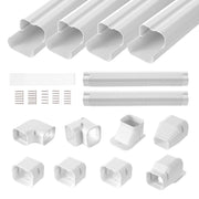 Mini Split Line Set Cover 76.2mm W 5350mm L, PVC Decorative Pipe Line Cover For Air Conditioner with 4 V952-BSKSQFTSKDGXAZ41JV0