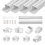 Mini Split Line Set Cover 76.2mm W 5350mm L, PVC Decorative Pipe Line Cover For Air Conditioner with 4 V952-BSKSQFTSKDGXAZ41JV0