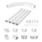 Mini Split Line Set Cover 76.2mm W 5350mm L, PVC Decorative Pipe Line Cover For Air Conditioner with 4 V952-BSKSQFTSKDGXAZ41JV0