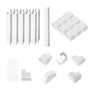 Mini Split Line Set Cover 76.2mm W 5400mm L, PVC Decorative Pipe Line Cover For Air Conditioner with 10 V952-BSKSQFTSKDGXB3X6AV0
