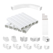 Mini Split Line Set Cover 76.2mm W 5400mm L, PVC Decorative Pipe Line Cover For Air Conditioner with 10 V952-BSKSQFTSKDGXB3X6AV0