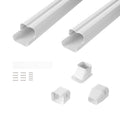 Mini Split Line Set Cover 76.2mm W 2270mm L, PVC Decorative Pipe Line Cover For Air Conditioner with 2 V952-BSKSQFTSKDGXVBQRUV0