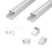 Mini Split Line Set Cover 76.2mm W 2270mm L, PVC Decorative Pipe Line Cover For Air Conditioner with 2 V952-BSKSQFTSKDGXVBQRUV0
