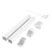 Mini Split Line Set Cover 76.2mm W 2270mm L, PVC Decorative Pipe Line Cover For Air Conditioner with 2 V952-BSKSQFTSKDGXVBQRUV0