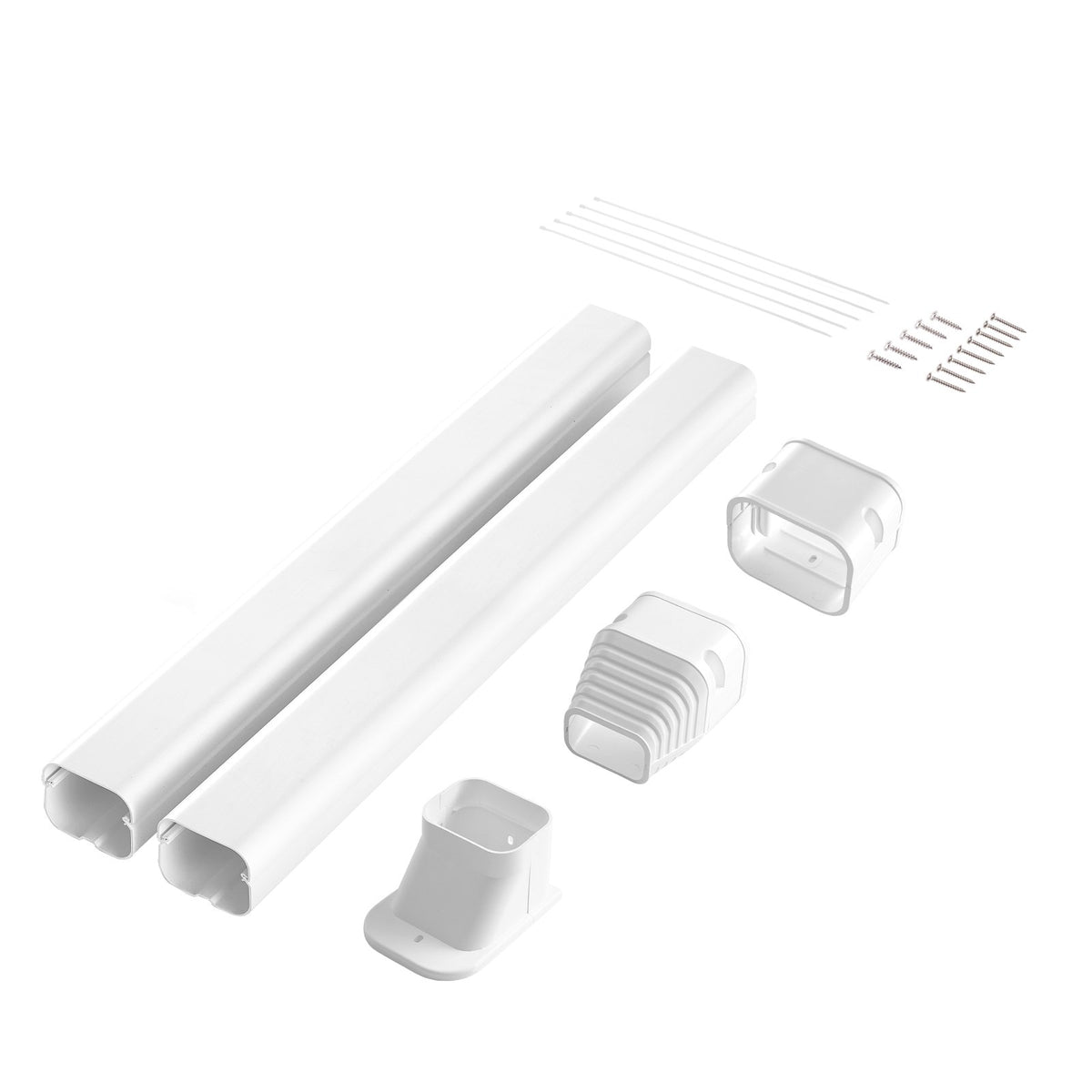 Mini Split Line Set Cover 76.2mm W 2270mm L, PVC Decorative Pipe Line Cover For Air Conditioner with 2 V952-BSKSQFTSKDGXVBQRUV0