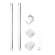 Mini Split Line Set Cover 76.2mm W 2270mm L, PVC Decorative Pipe Line Cover For Air Conditioner with 2 V952-BSKSQFTSKDGXVBQRUV0