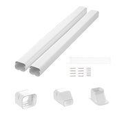 Mini Split Line Set Cover 76.2mm W 2270mm L, PVC Decorative Pipe Line Cover For Air Conditioner with 2 V952-BSKSQFTSKDGXVBQRUV0