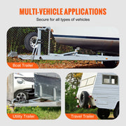 Spare Tire Carrier, Trailer Spare Tire Mount, 160 lbs Capacity, Utility Trailer Accessories Fits Most 4 & 5 & V952-BTCFJLS160LBS14F0V0