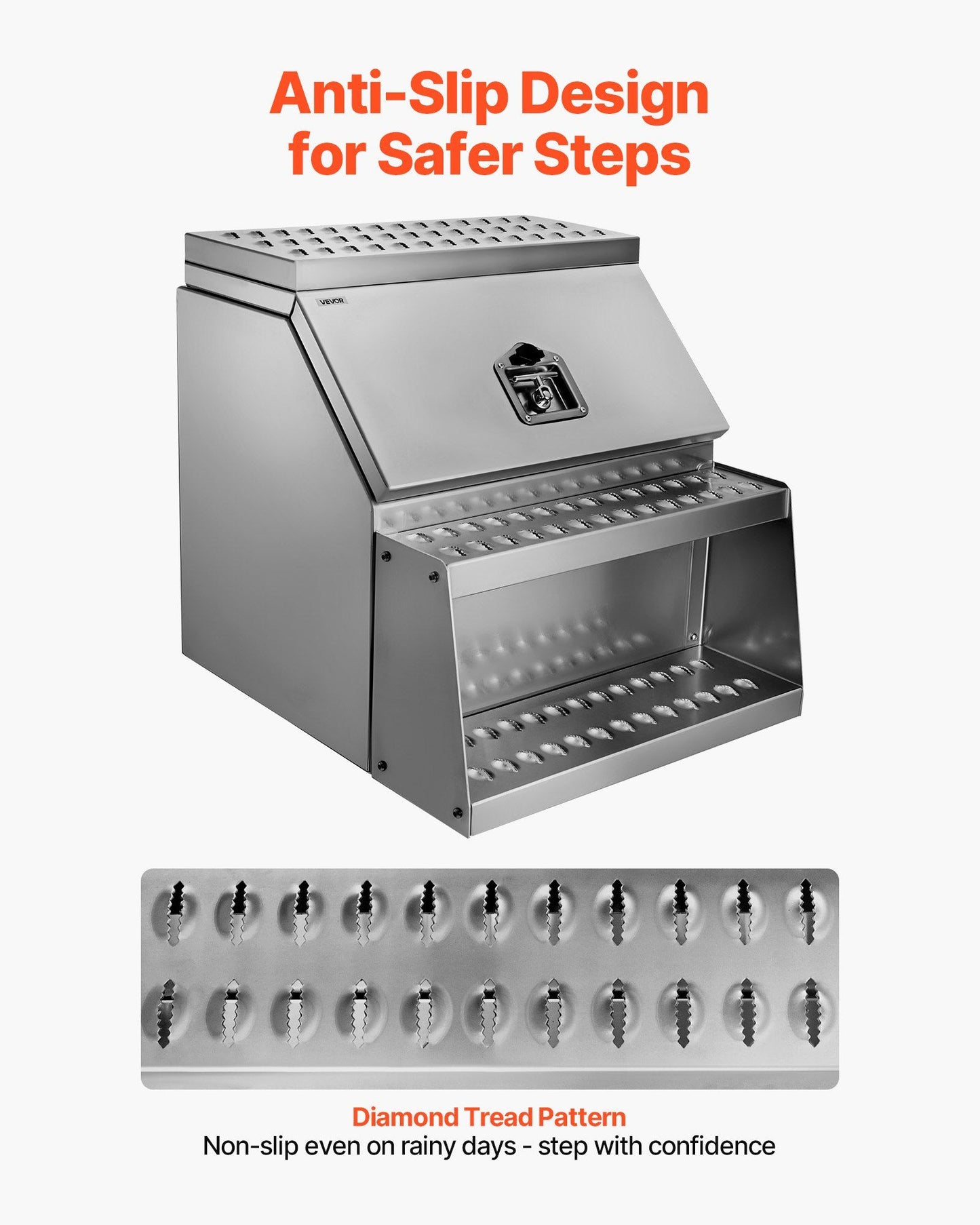 Semi-Truck Step Tool Box, 610 x 695 x 645 mm Heavy Duty Aluminum Toolbox Side Mount, Waterproof Side Storage V952-BTGJXBTGJX3TF391R001V0