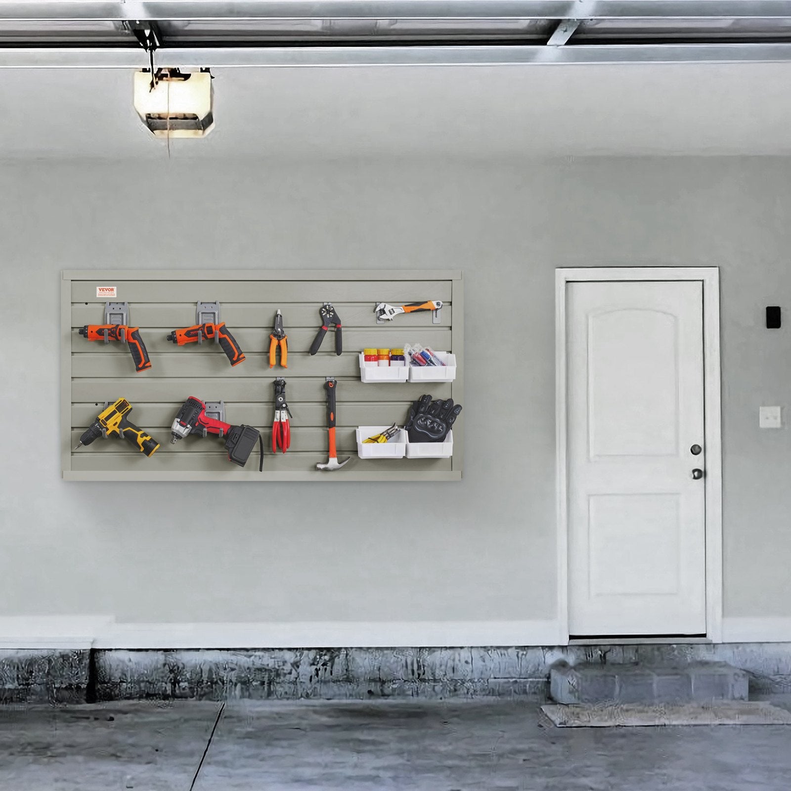 Slatwall Panels, 121.9 x 30.48 cm Gray Garage Wall Panels (Set of 2 Panels), Heavy Duty Garage Wall Organizer V952-BTQBPVCF8SQFMTCK0V0