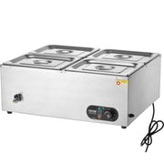 Commercial Electric Food Warmer Countertop Buffet 4*12 Qt Pan Bain Marie V952-BW4412QT1200W2SZRV3