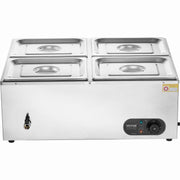 Commercial Electric Food Warmer Countertop Buffet 4*12 Qt Pan Bain Marie V952-BW4412QT1200W2SZRV3