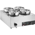 Commercial Soup Warmer Soup Station with 4*7.4Qt Pot Soup Kettle Warmer V952-BW474QT1500W4FX59V3