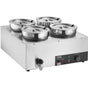 Commercial Soup Warmer Soup Station with 4*7.4Qt Pot Soup Kettle Warmer V952-BW474QT1500W4FX59V3