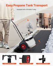Propane Tank Top Heater with Portable Trolley, 15000 BTU Rapid Heating 180-Degree Infrared Radiant Tank Top V952-BWGDJRQBWGTCMP69D001V0