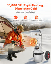 Propane Tank Top Heater with Portable Trolley, 15000 BTU Rapid Heating 180-Degree Infrared Radiant Tank Top V952-BWGDJRQBWGTCMP69D001V0