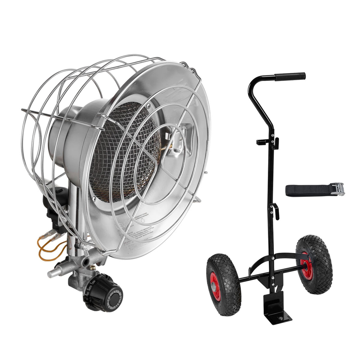 Propane Tank Top Heater with Portable Trolley, 15000 BTU Rapid Heating 180-Degree Infrared Radiant Tank Top V952-BWGDJRQBWGTCMP69D001V0
