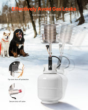 Propane Tank Top Heater, 42000 BTU Rapid Heating 360-Degree Infrared Radiant Tank Top Gas Heater, Stepless V952-BWGDJRQDFRQDTZBEJ001V0
