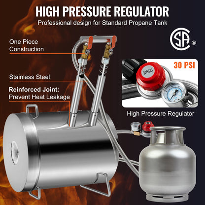 12KG Propane Smelting Furnace Kit Melting Furnace Double Burners 2700 degrees F V952-BWRJLGMA12KG2W54OV0