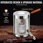 6KG Propane Melting Furnace Kit Melting Furnace Stainless Steel 2700 degrees F V952-BWRJLGMAX6KG1TP2BV0