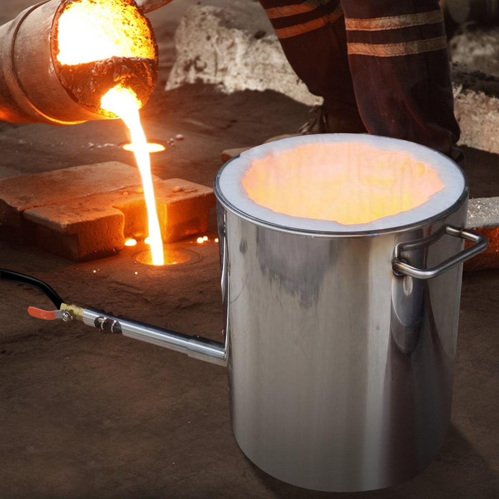 6KG Propane Melting Furnace Kit Melting Furnace Stainless Steel 2700 degrees F V952-BWRJLGMAX6KG1TP2BV0