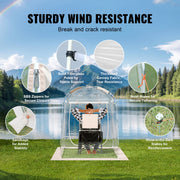 Sports Tent Instant Tent Shelter Weather Proof 1 Person Clear Bubble Tent V952-BWZPDRZTMFX5QJU6SV0