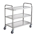 3-Tier Utility Cart Rolling Cart on Wheels 37.5"x20"x37.7" 450 LBS 6 Hooks V952-BXGCFTCCB374XSWSCV0