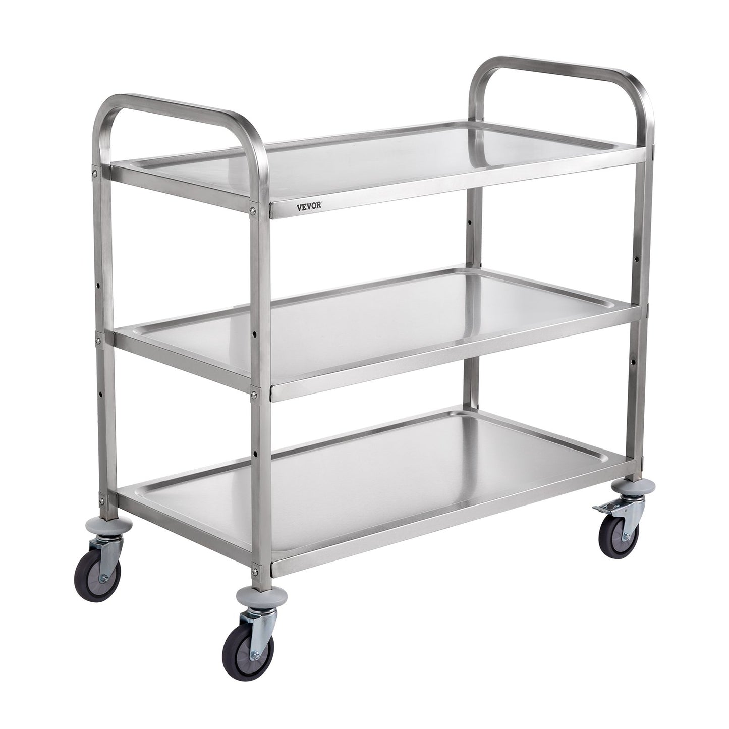 3-Tier Utility Cart Rolling Cart on Wheels 37.5"x20"x37.7" 450 LBS 6 Hooks V952-BXGCFTCCB374XSWSCV0