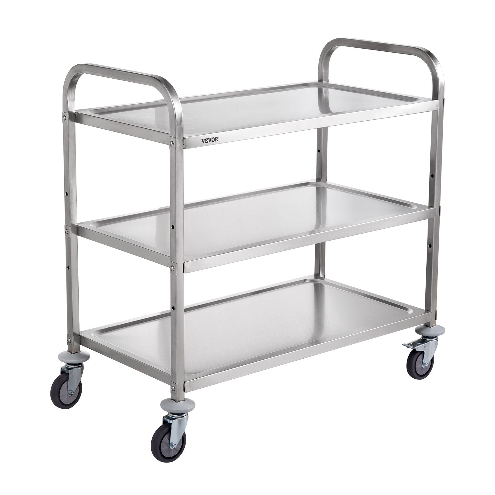 3-Tier Utility Cart Rolling Cart on Wheels 37.5"x20"x37.7" 450 LBS 6 Hooks V952-BXGCFTCCB374XSWSCV0