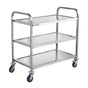 3-Tier Utility Cart Rolling Cart on Wheels 37.5"x20"x37.7" 450 LBS 6 Hooks V952-BXGCFTCCB374XSWSCV0