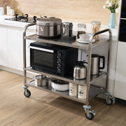 3-Tier Utility Cart Rolling Cart on Wheels 37.5"x20"x37.7" 450 LBS 6 Hooks V952-BXGCFTCCB374XSWSCV0