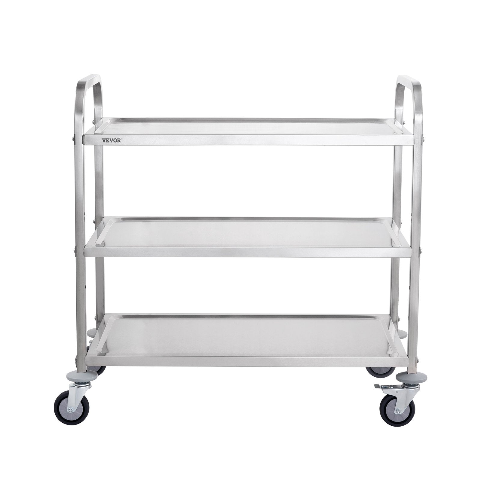 3-Tier Utility Cart Rolling Cart on Wheels 37.5"x20"x37.7" 450 LBS 6 Hooks V952-BXGCFTCCB374XSWSCV0