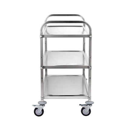 3-Tier Utility Cart Rolling Cart on Wheels 37.5"x20"x37.7" 450 LBS 6 Hooks V952-BXGCFTCCB374XSWSCV0