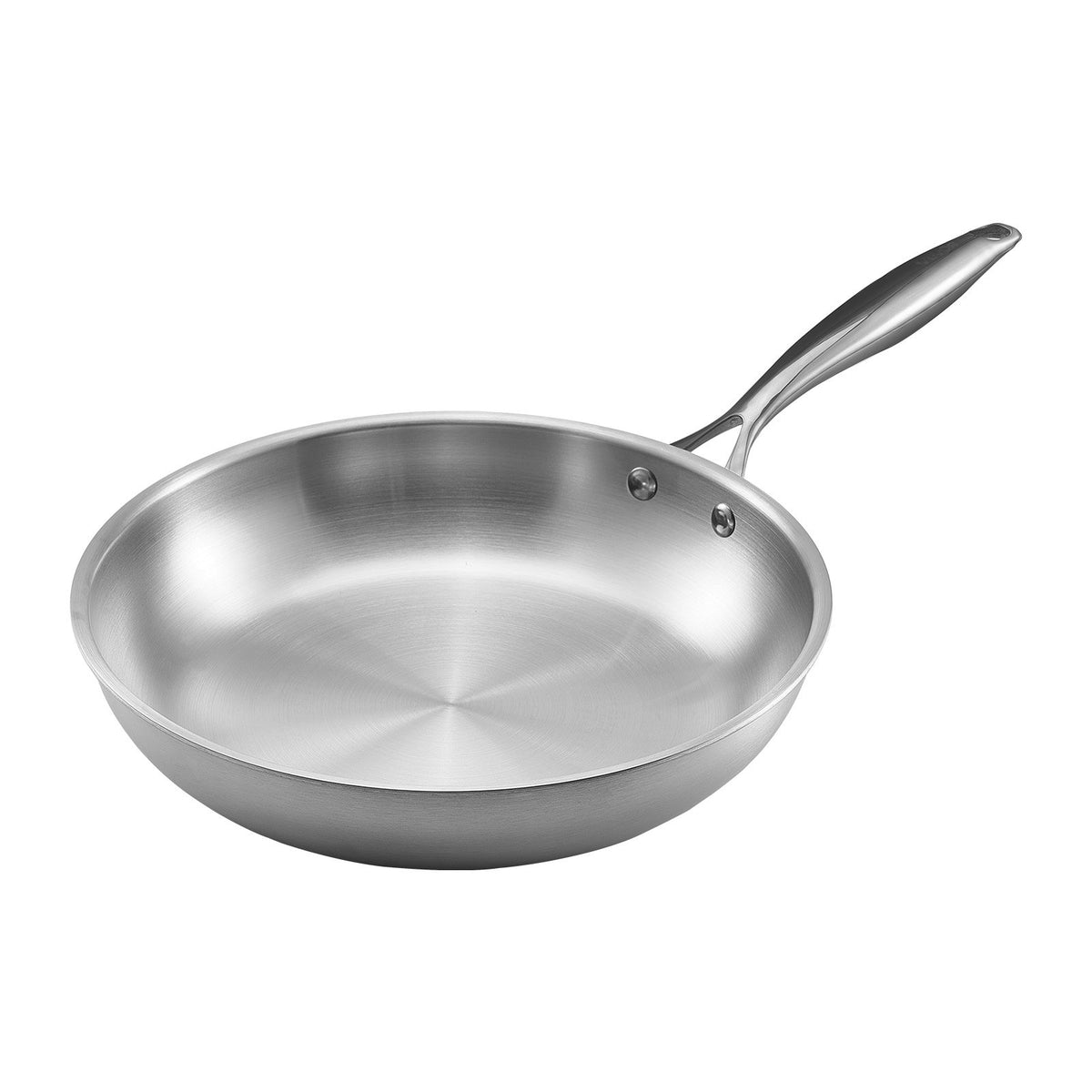 Tri-Ply Stainless Steel Frying Pan, 3 Piece (240, 280, 320 mm), Cooking Skillet with Heat-Resistant Handle, V952-BXGCGSJTBXG8CNBK6001V0