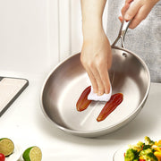 Tri-Ply Stainless Steel Frying Pan, 3 Piece (240, 280, 320 mm), Cooking Skillet with Heat-Resistant Handle, V952-BXGCGSJTBXG8CNBK6001V0